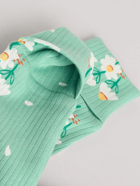 Green Floral Baby Sleepsuits 4 Pack