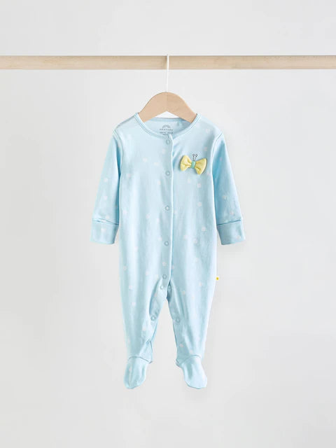 Yellow 5 Pack Sleepsuits