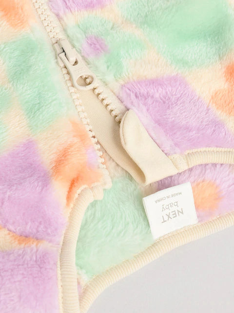 Purple Baby Zip Fleece Sleepsuit