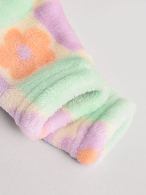 Purple Baby Zip Fleece Sleepsuit