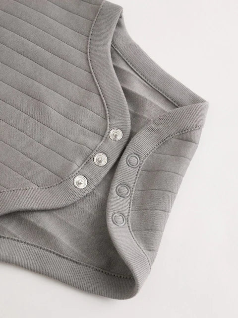 Mono Elephant Jersey 100% Cotton Dungaree and Bodysuit Baby Set