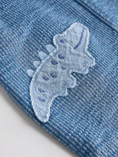 Blue Croc Baby Denim Dungaree and Bodysuit Set