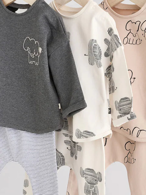 Mono Elephant Baby Tops and Leggings 6 Piece Set