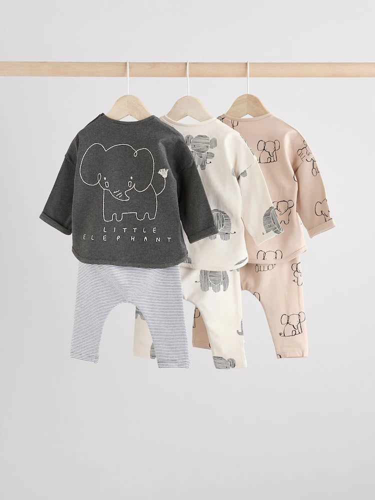 Mono Elephant Baby Tops and Leggings 6 Piece Set
