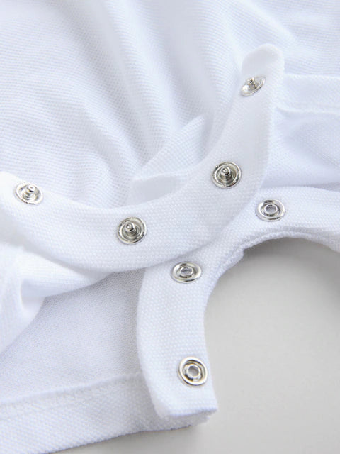 Blue/White Textured Baby Rompers 2 Pack