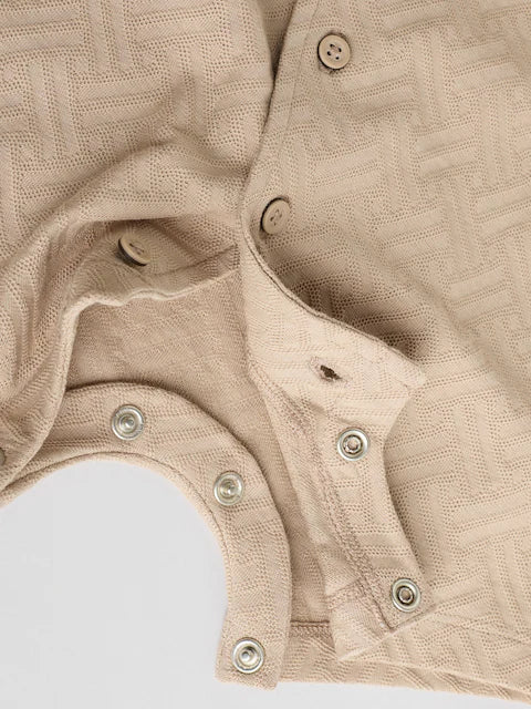 Blue/Neutral Textured Baby Rompers 2 Pack