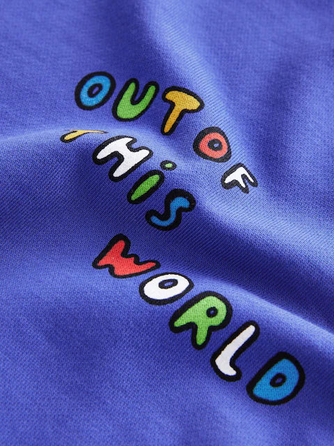 Blue Space All-Over Print Crew Neck Sweatshirt