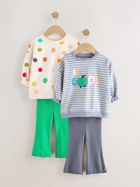 Blue T-Shirt & Flares 2 Pack Set