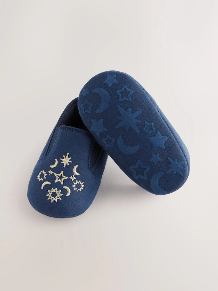 Navy Baby Slip On Occasion Shoes