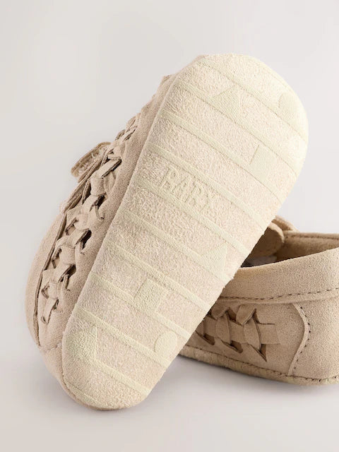 Neutral Woven Loafer Baby Shoes