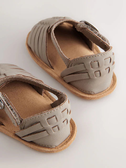 Grey Woven Baby Sandals