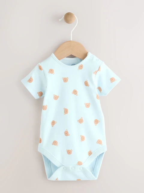 Blue Bear Baby Woven Dungaree and Bodysuit Set