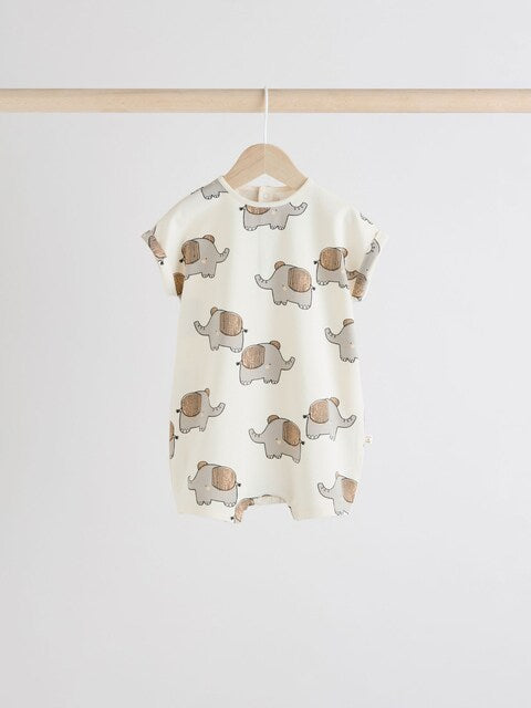 Black/White 100% Cotton Baby Rompers 4 Pack