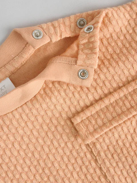 Orange/Grey Striped 2 pack Baby Romper