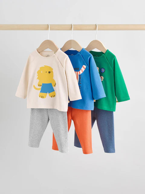 Bright Character Tops and Leggings 6 Piece Baby Set