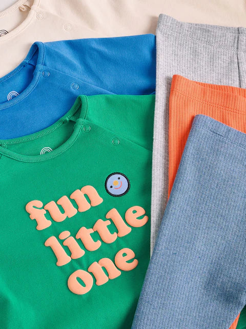 Bright Character Tops and Leggings 6 Piece Baby Set