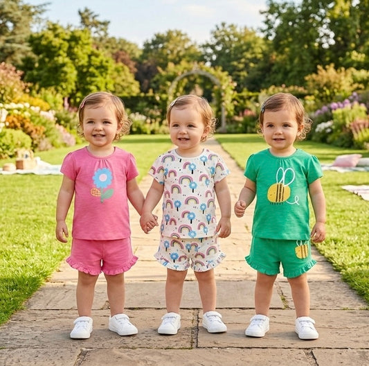 Multi Color Shirt & Shorts Set 3 pack