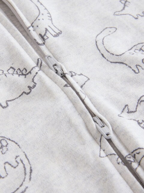 Grey Baby Embroidered Sleepsuits 3 Pack