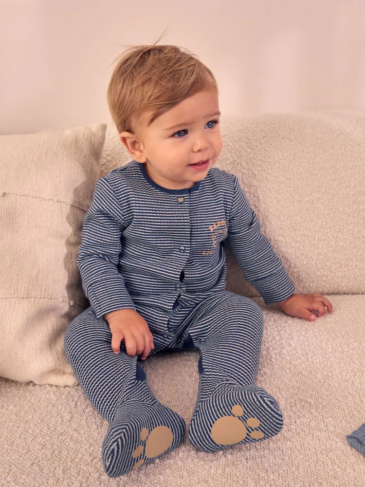 Navy Blue Daddy Baby Sleepsuit