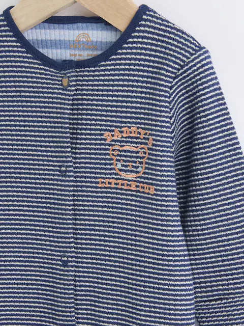 Navy Blue Daddy Baby Sleepsuit