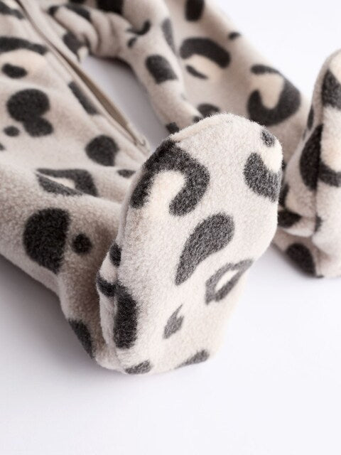 Neutral Animal Baby Microfleece Zip Sleepsuits 2 Pack