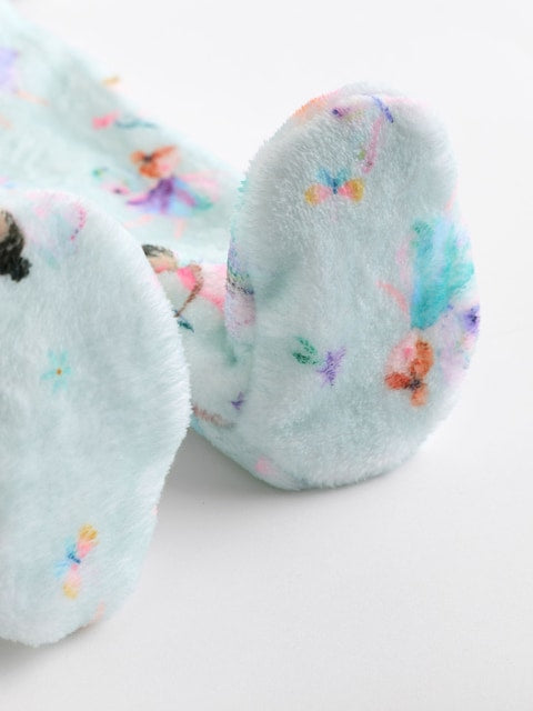 Mint Green Fairy Baby Zip Fleece Sleepsuit