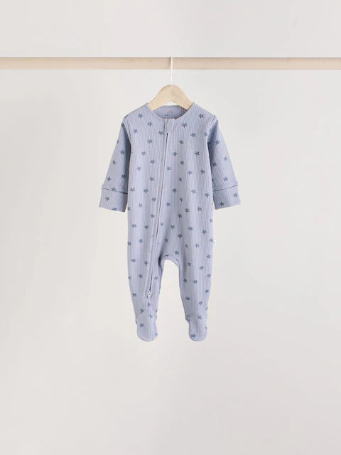 Green/Blue Zip Sleepsuits 5 Pack
