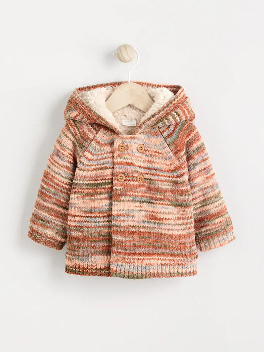 Multi Coloured Baby Hooded Cardigan