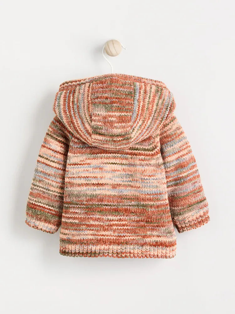 Multi Coloured Baby Hooded Cardigan