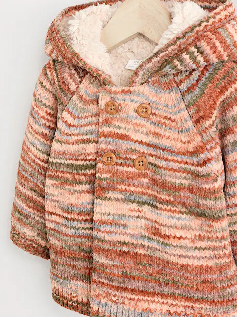 Multi Coloured Baby Hooded Cardigan