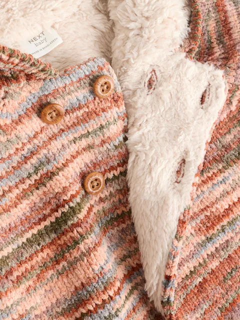 Multi Coloured Baby Hooded Cardigan
