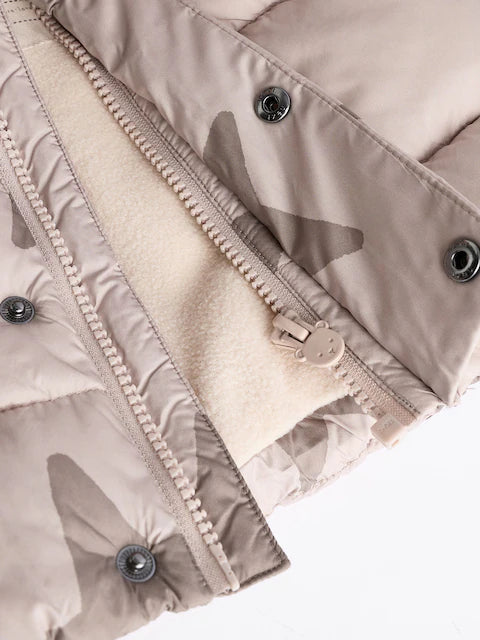 Neutral Star Baby Puffer Coat