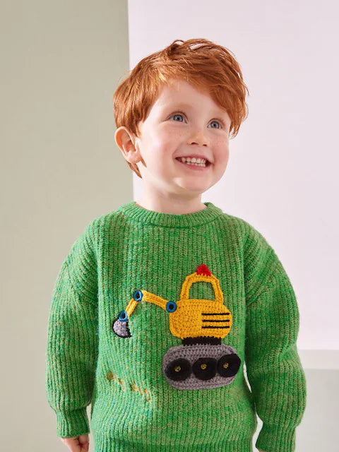 Green Digger Knitted Crew Neck Jumper