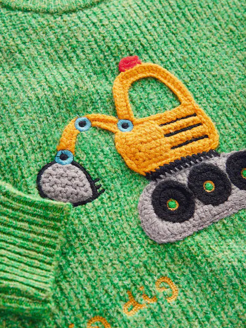 Green Digger Knitted Crew Neck Jumper