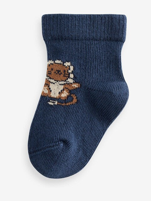 Navy Baby Socks 5 Pack