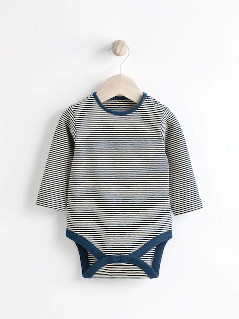 Navy Blue Star Jersey Baby Dungarees And Bodysuit Set