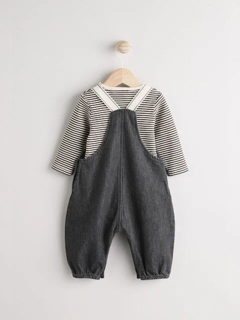Mono Koala Baby Denim Dungarees and Bodysuit Set