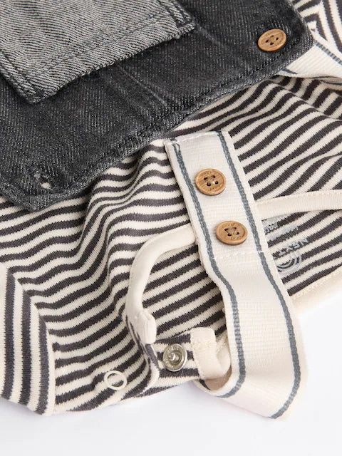 Mono Koala Baby Denim Dungarees and Bodysuit Set