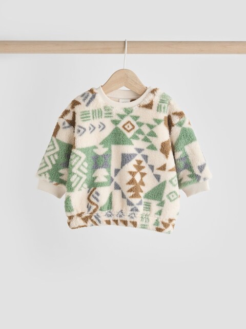 Green Aztec Fleece Top and Joggers Set