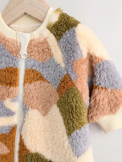 Neutral Character Baby Fleece Zip Sleepsuit