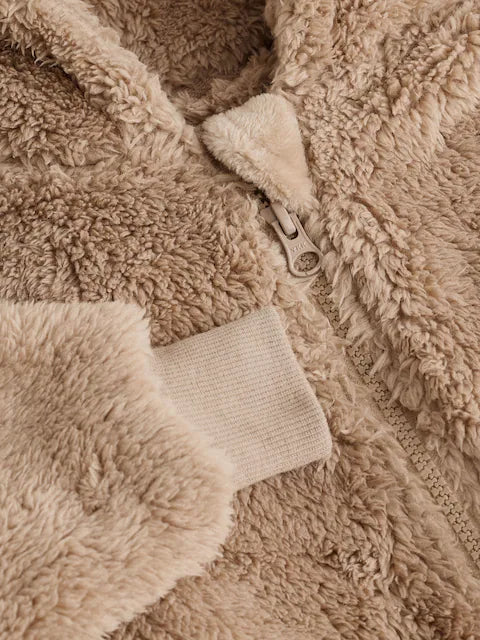 Brown/Cream Bear All-In-One Fleece