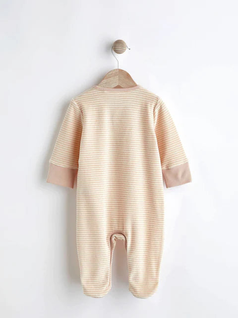 Oatmeal Bear Baby Sleepsuit