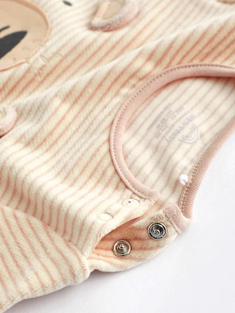 Oatmeal Bear Baby Sleepsuit