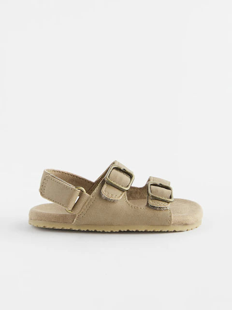 Stone Neutral Touch Fastening Corkbed Baby Sandals