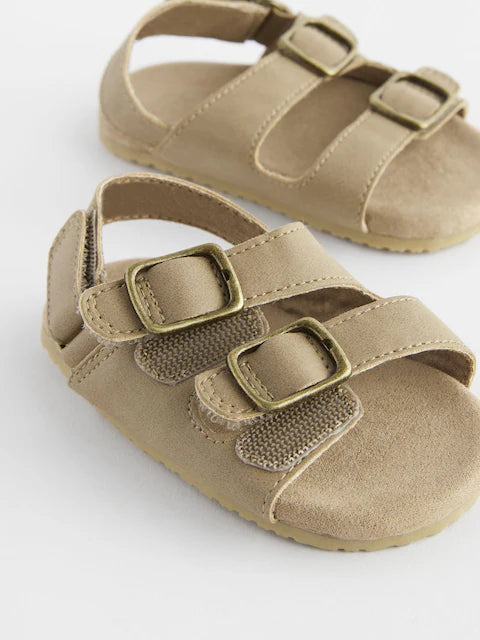 Stone Neutral Touch Fastening Corkbed Baby Sandals