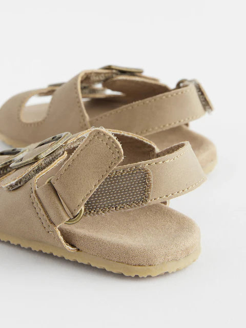 Stone Neutral Touch Fastening Corkbed Baby Sandals