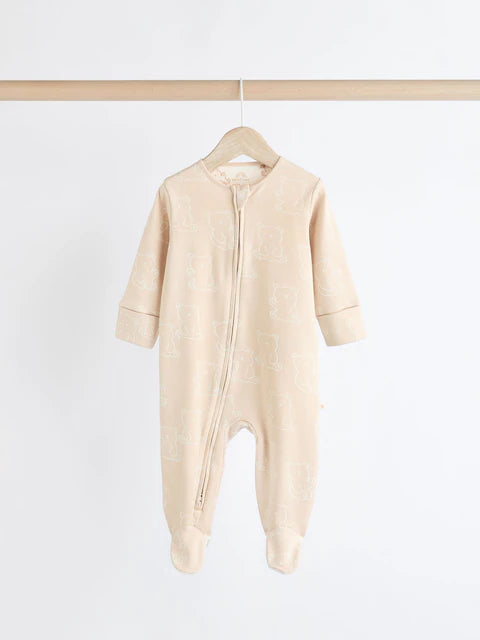 Neutral Baby Bear Sleepsuits 3 Pack