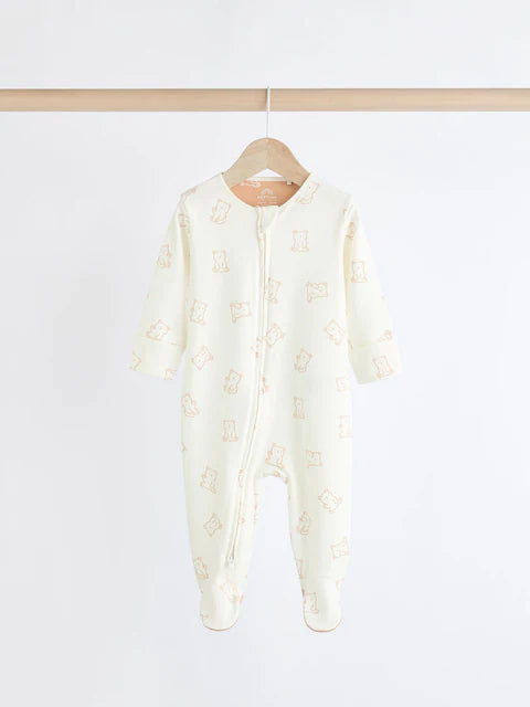 Neutral Baby Bear Sleepsuits 3 Pack