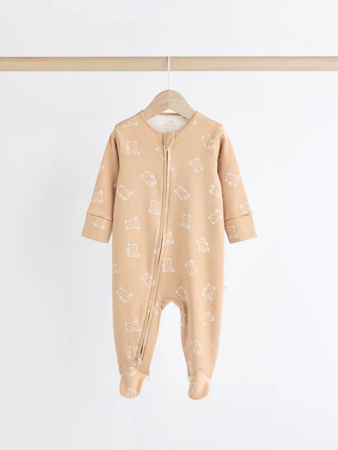 Neutral Baby Bear Sleepsuits 3 Pack