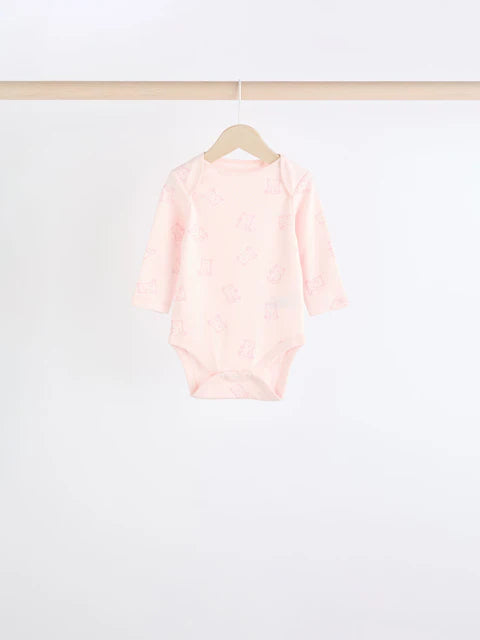 Pink 5 Pack Short Sleeve Bodysuits